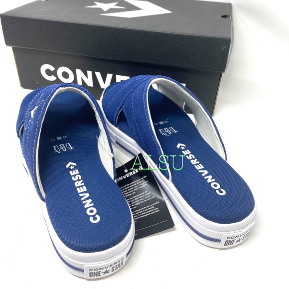 Converse One Star Sandal Slides Sip Navy Suede Women’s Sizes 564147C - Picture 10 of 12